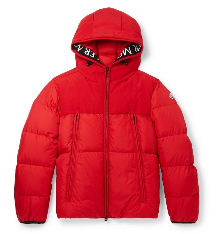 Photo: Moncler - Montclar Grosgrain-Trimmed Quilted Shell Hooded Down Jacket - Red