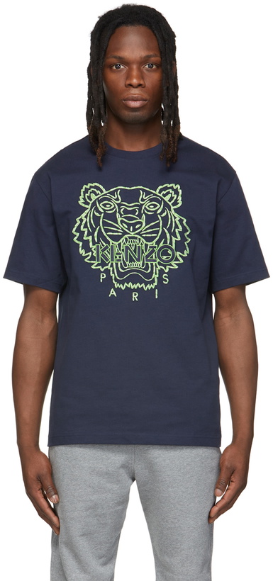 Photo: Kenzo Navy & Green Seasonal Tiger T-Shirt