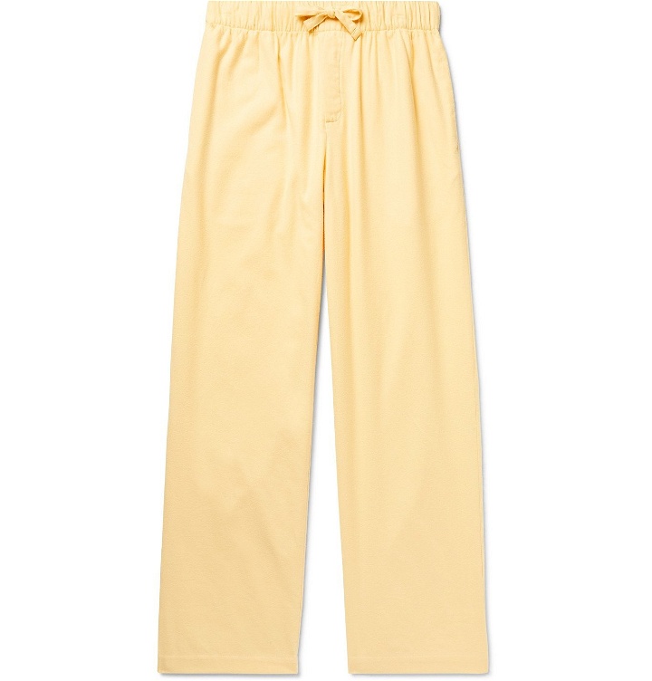 Photo: TEKLA - Organic Cotton-Flannel Pyjama Trousers - Yellow