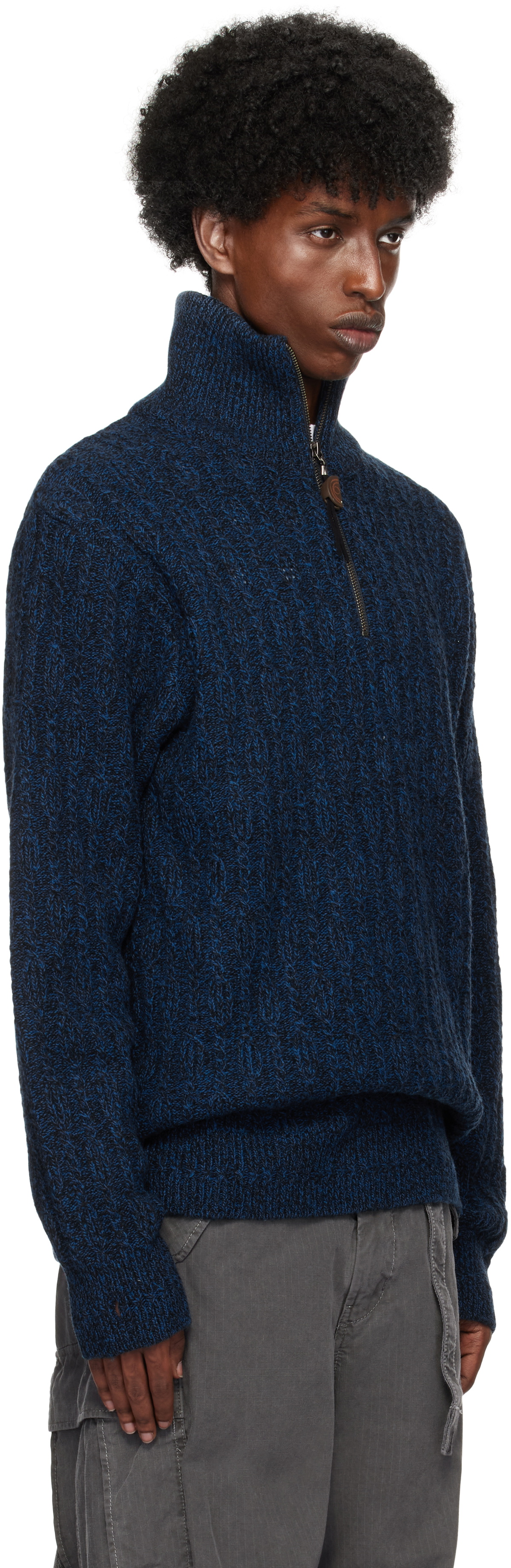 Hyein seo ネックウォーマー HYEIN SEO Navy Troyer Knit Sweater & Gloves Set Hyein Seo