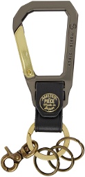 master-piece Black Carabiner Keychain