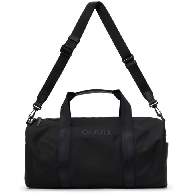 Photo: Hugo Black Gabardine Tonal Logo Holdall Duffle Bag