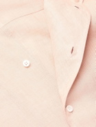 Loro Piana - Federico Camp-Collar Linen Shirt - Orange