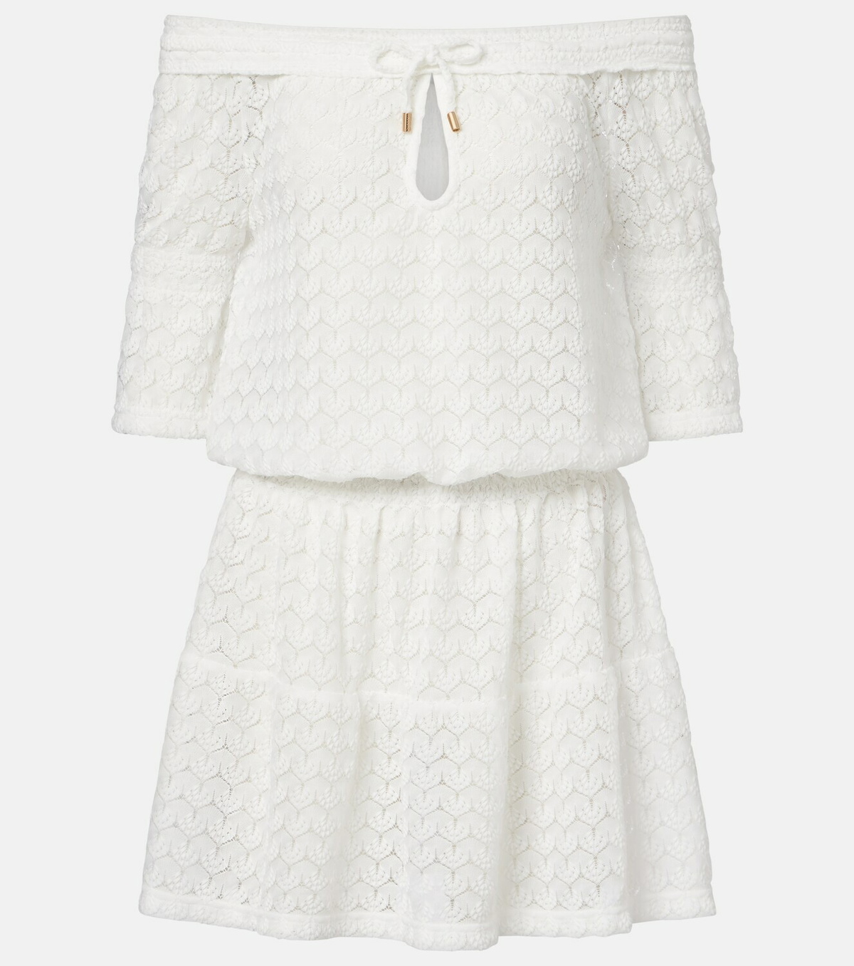 Melissa Odabash Flo crochet cotton and linen minidress