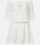 Melissa Odabash Flo crochet cotton and linen minidress