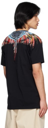 Marcelo Burlon County of Milan Black & Red Grizzly Wings T-Shirt