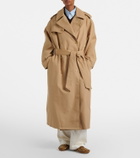 The Frankie Shop Riva oversized cotton trench coat