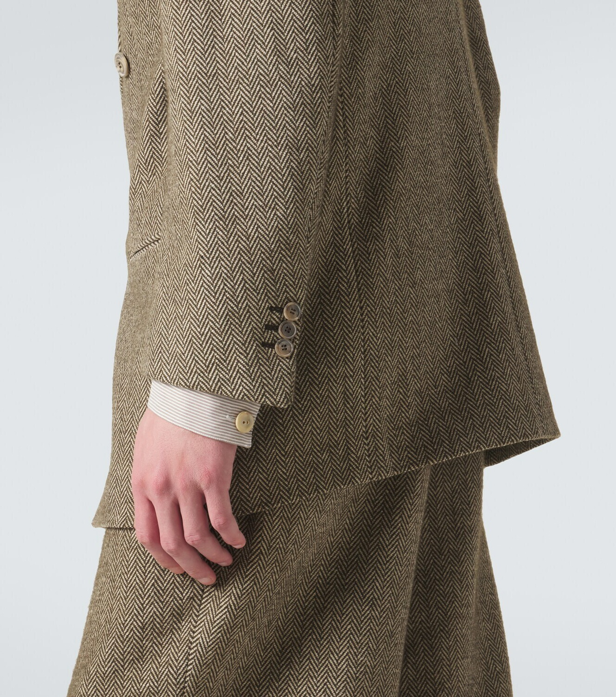 Giorgio Armani Cotton and wool-blend blazer