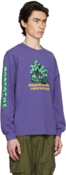 thisisneverthat Purple Burning House Long Sleeve T-Shirt