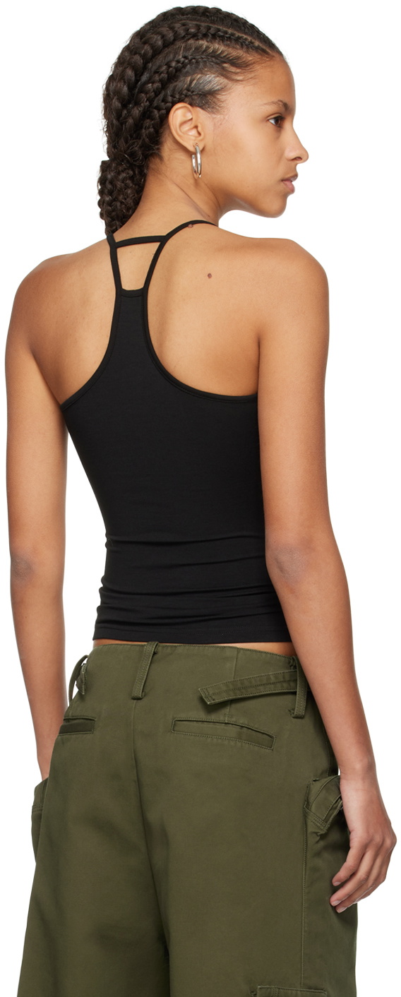 Fax Copy Express Black 'The Thin Halter' Tank Top
