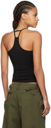 Fax Copy Express Black 'The Thin Halter' Tank Top