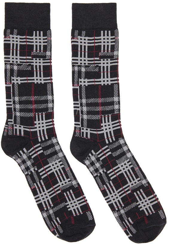 Photo: Burberry Grey Patchwork Check Socks