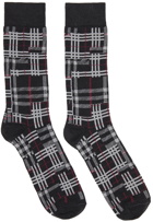 Burberry Grey Patchwork Check Socks