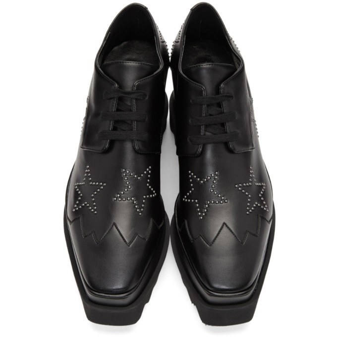 Black Elyse Faux-Leather Derbys by Stella McCartney on Sale