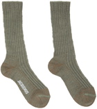 Jacquemus Khaki Le Raphia 'Les Chaussettes Duna' Socks