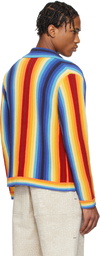 Casablanca Multicolor Gradient Stripe Towelling Cardigan