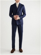 De Petrillo - Double-Breasted Wool Suit Jacket - Blue
