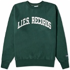 L.I.E.S. Records Men's Varsity Sweatshirt in Forest Green