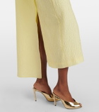 Roksanda Maite caped cloqué midi dress