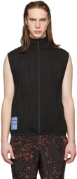 MCQ Black Plissé Gilet Vest