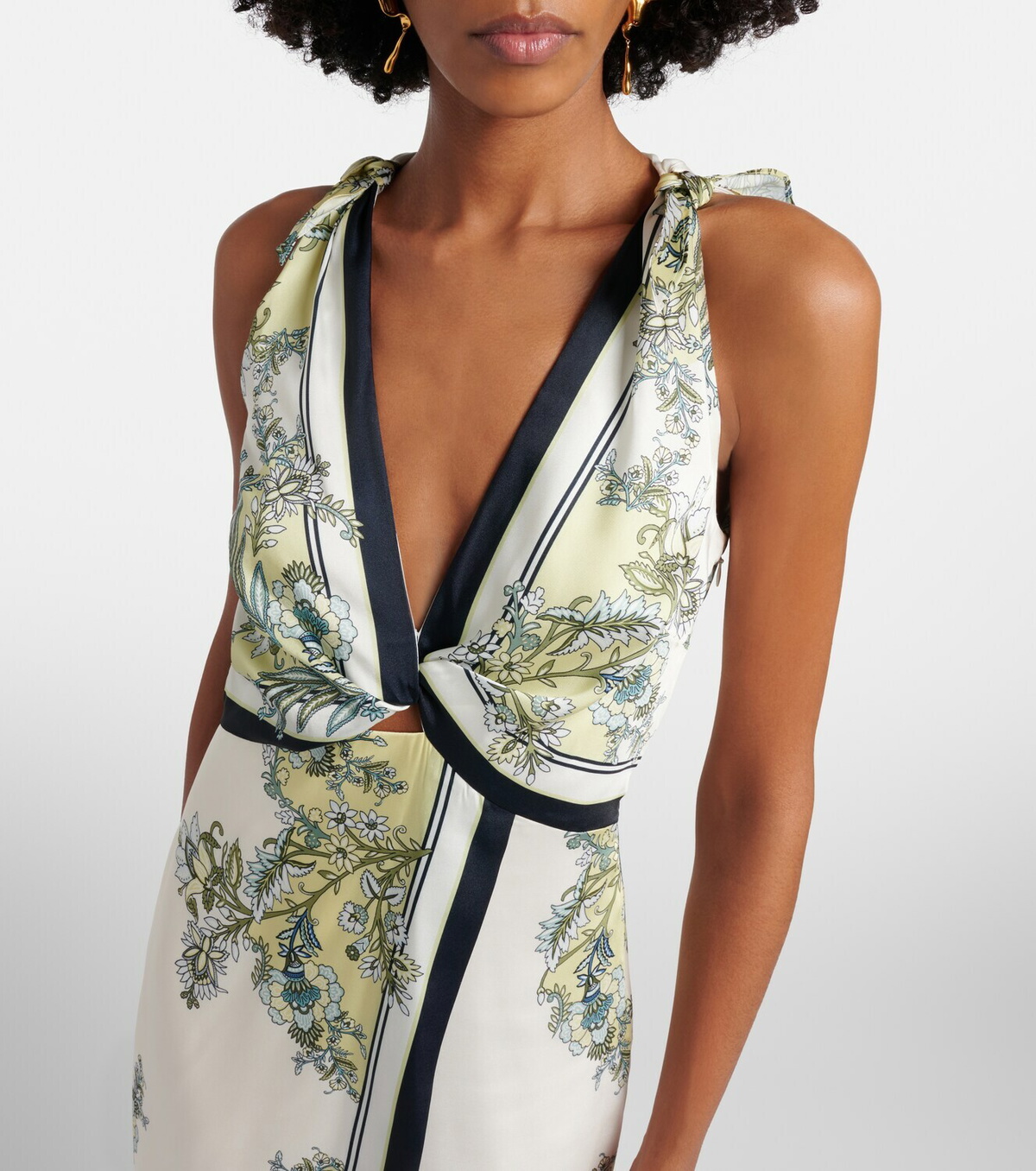 Veronica Beard Kaliza floral twill midi dress