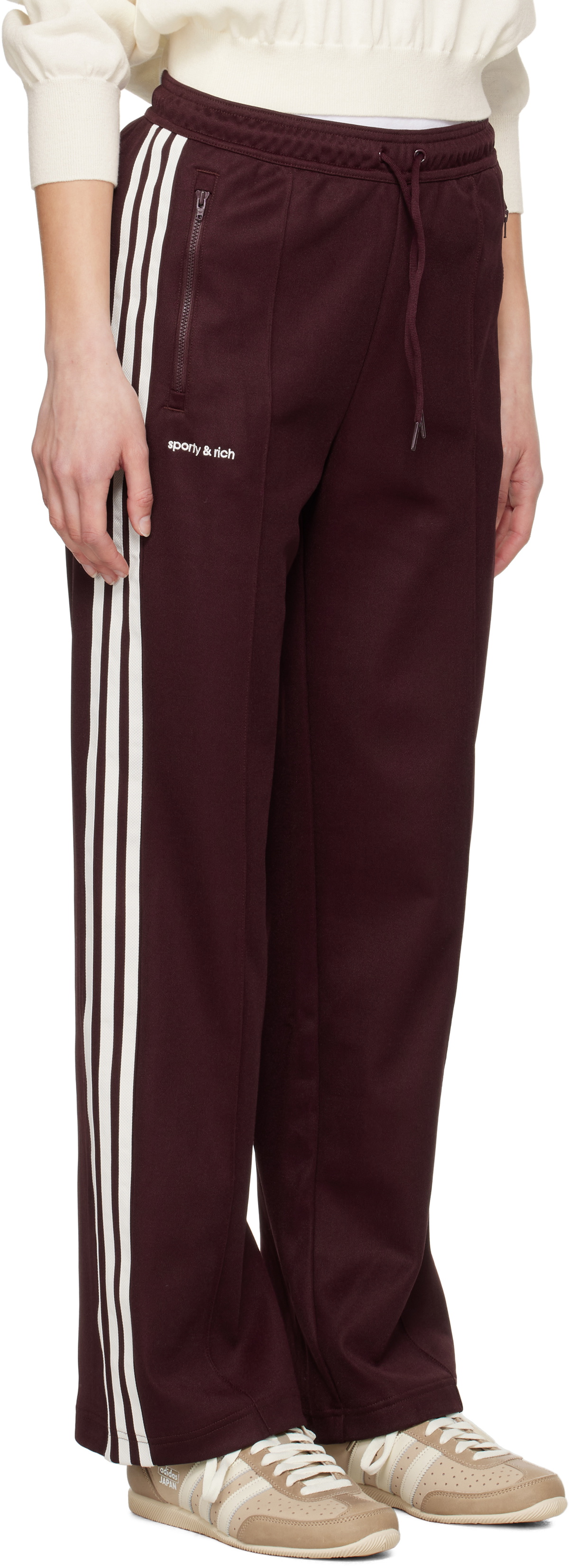 Sporty & Rich Burgundy adidas Originals Edition Track Pants