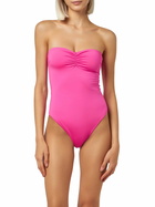 MC2 Saint Barth Women Fuscia Strapless One Piece Swimsuit Soleil