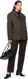 LEMAIRE Brown Boxy Tailored Blazer