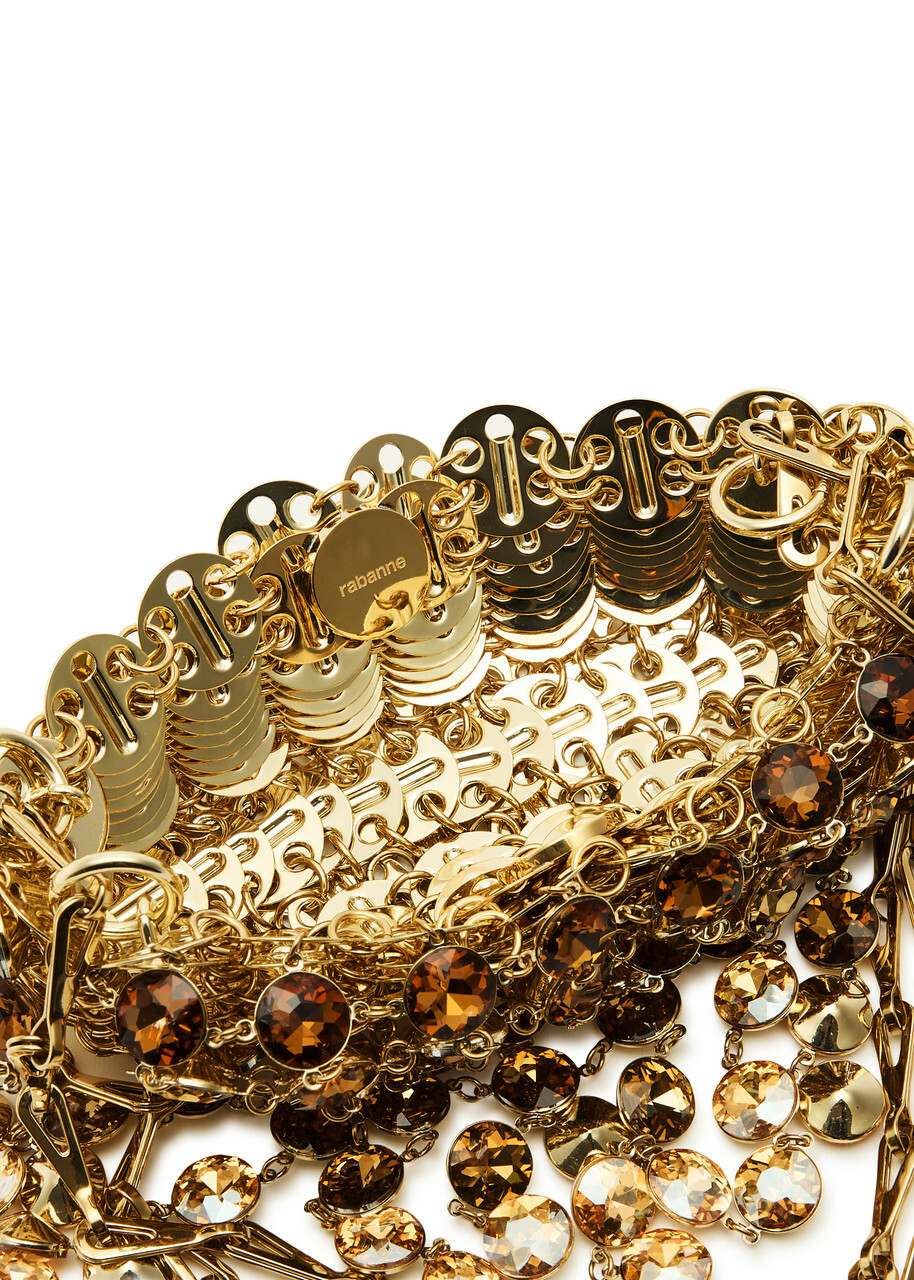 Rabanne 1969 Nano Crystal-embellished Disc Shoulder bag