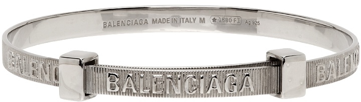 Photo: Balenciaga Silver Force Striped Bracelet