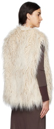 HALFBOY Off-White Eco Fur Vest
