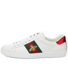 Gucci Men's New Ace GRG Bee Sneakers in White