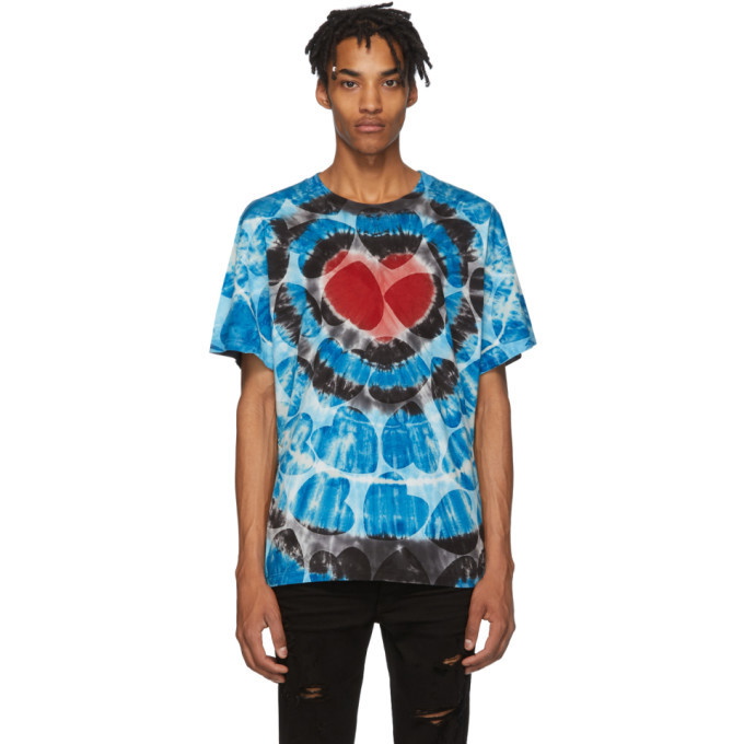 Photo: Amiri Blue Hearts Tie-Dye Tee