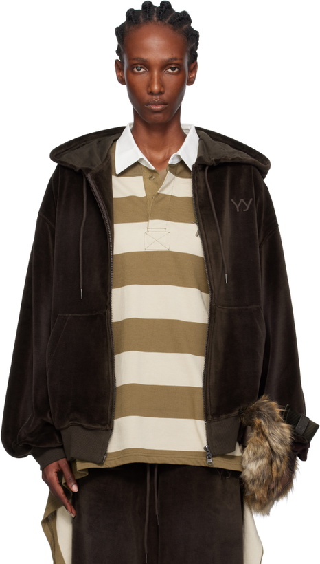 Photo: OPEN YY Brown Velour Box Hoodie