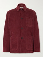 Canali - Cotton-Corduroy Overshirt - Red