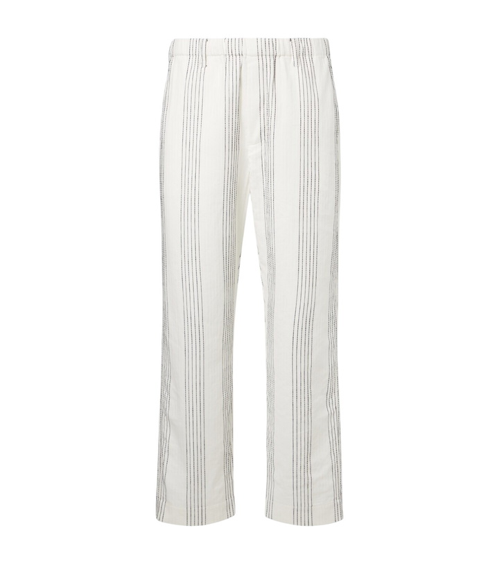 Photo: Commas Kantha striped cotton straight pants