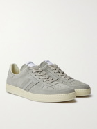 TOM FORD - Radcliffe Perforated Nubuck Sneakers - Gray