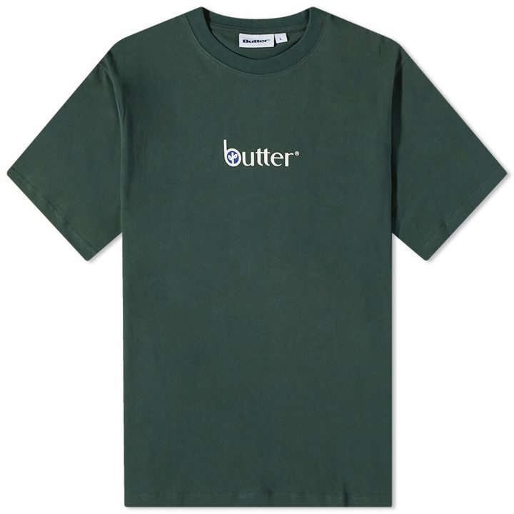 Photo: Butter Goods Men's Leaf Classic Logo T-Shirt in Dark Forest