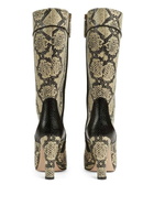 GUCCI - Snake Print Leather Boots