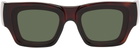 LOEWE Brown Paula's Ibiza Goggle Rectangle Sunglasses