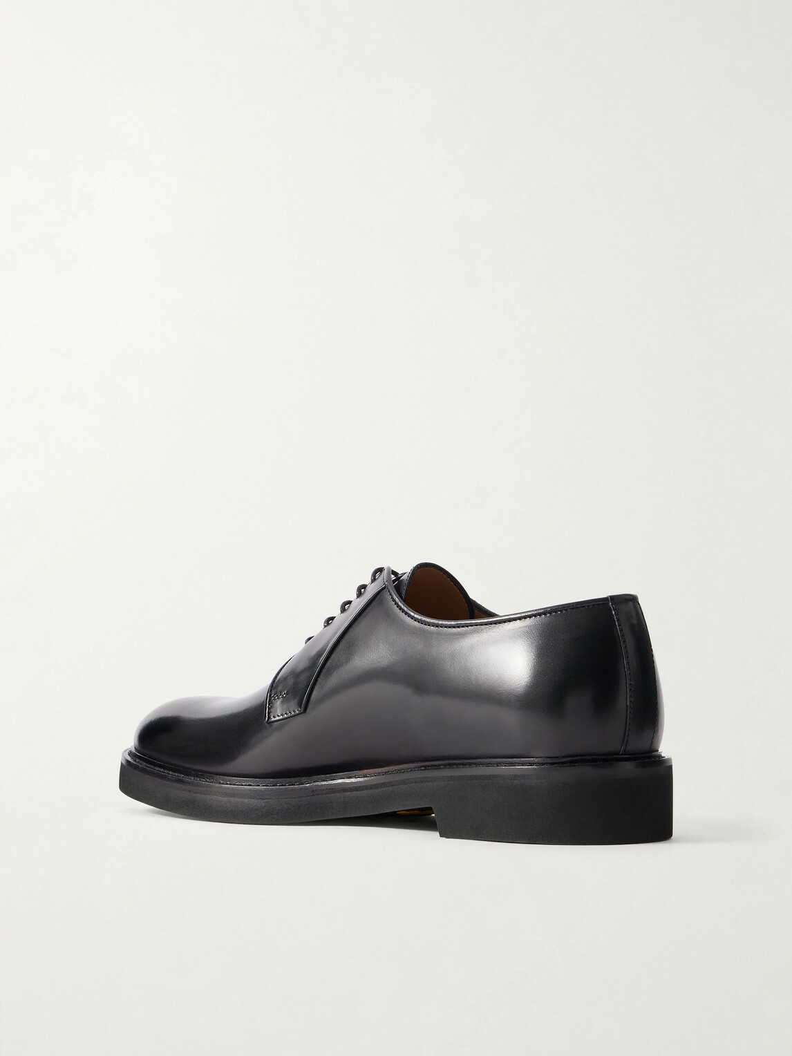 Mr P. - Leather Derby Shoes - Black