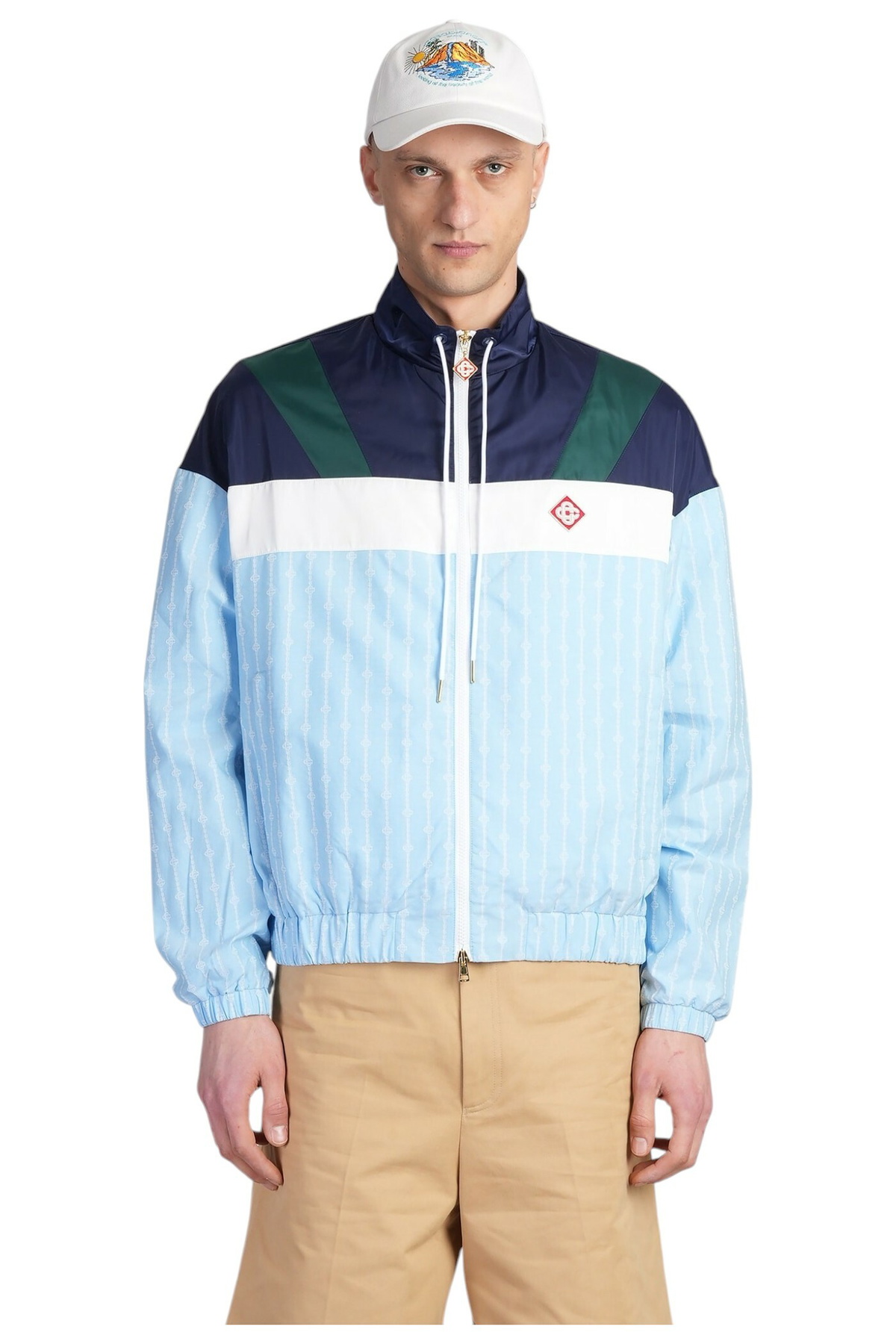 Casablanca WS25SK14401 関税送料込 Casablanca Men's Air Track Jacket in White Casablanca