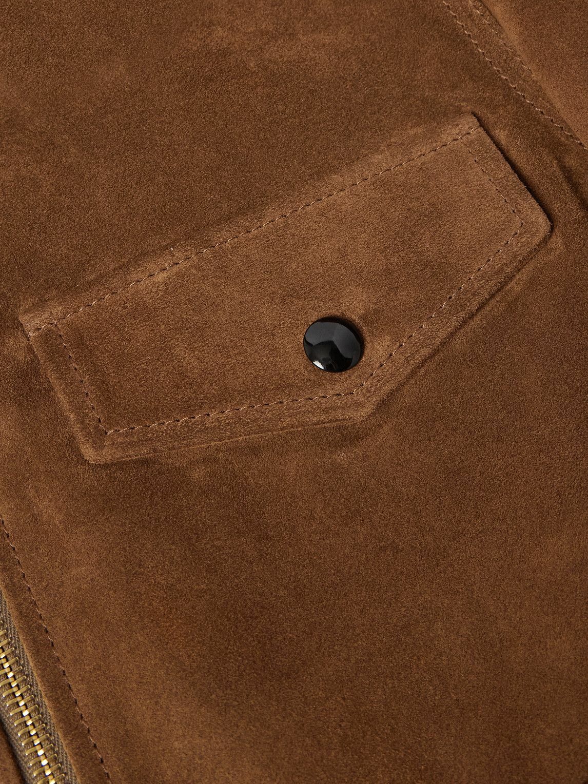 Drake's - A-2 Suede Jacket - Brown