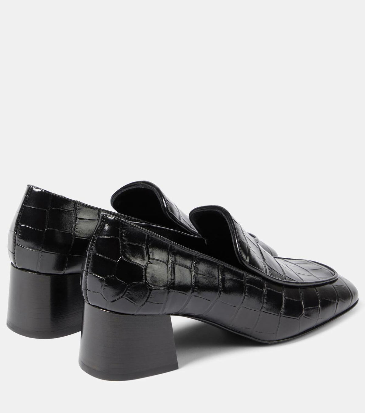 Toteme The Block Heel croc-effect loafer pumps Toteme