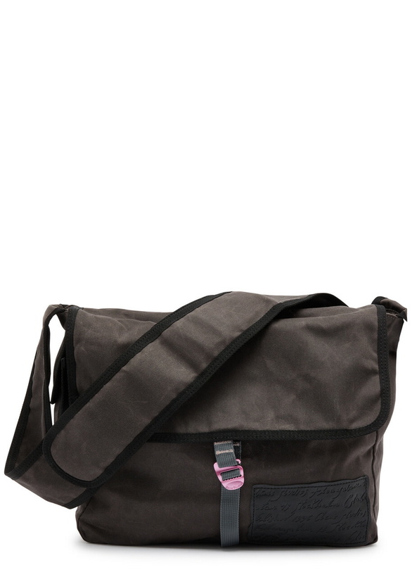 Photo: Acne Studios Andemer Waxed Canvas Messenger bag - Grey - One Size