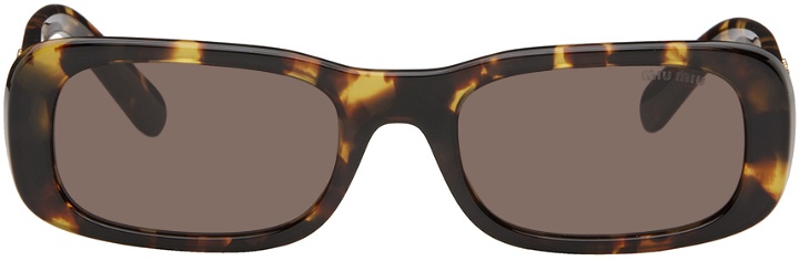 Photo: Miu Miu Eyewear Brown Glimpse Sunglasses