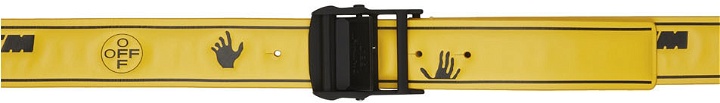 Photo: Off-White Yellow & Black Leather Hybrid Industrial Belt