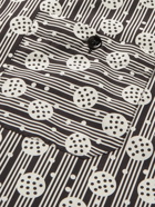 DOLCE & GABBANA - Camp-Collar Printed Cotton-Poplin Shirt - Gray
