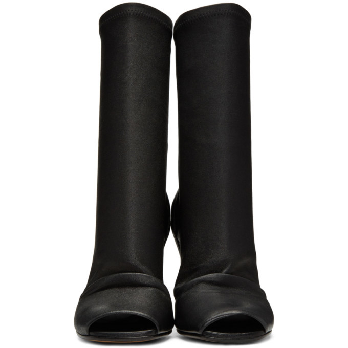 Rick Owens Black Sock Wedge Boots Rick Owens