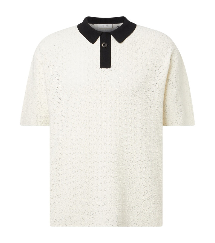 Photo: Commas Crochet cotton-blend polo shirt